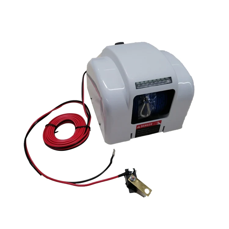 Guindeau Électrique 45 Lbs 12V Avec Télécommande - Treuil Ancre Marine Pour Bateaux Jusqu'à 24 Pieds