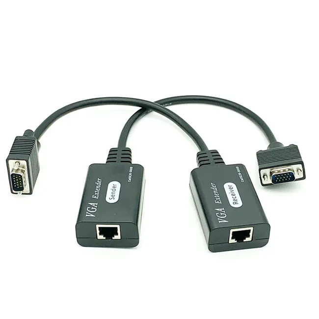 VGA Signal Extender 60M Converter Reliable Ethernet Cable