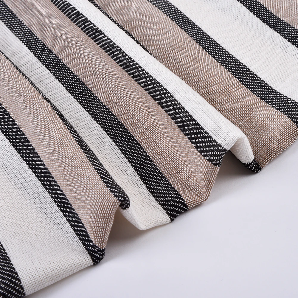 product wholesale linen cotton yarn dyed stripes woven fabric for pants dress skirts-7