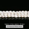 Cuentas de Perlas Blancas Naturales 5A