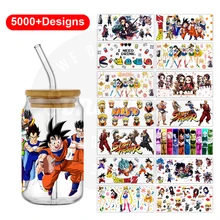 custom Vinyl 16oz uv dtf cup wraps bulk waterproof uv dtf cup wrap transfers anime transfers sticker uv dtf libby wrap for cups