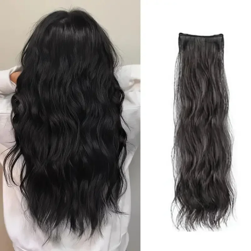 20 Zoll natürliche Welle synthetische Clip in Haarverlängerung 3 Stück BB Clip Haarteil_voghion.com