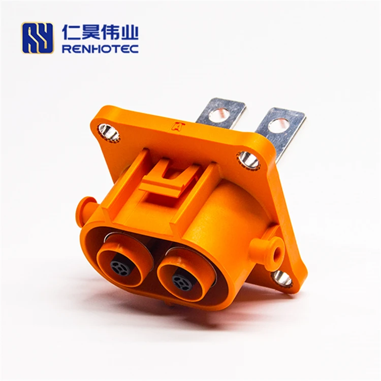 High Voltage Power Safety Lock Connector 2pin 2 Pin 200a Hvil Hv Dc