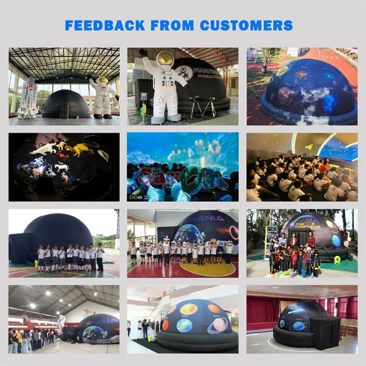 Sayok 100% Blackout Inflatable Planetarium Dome with Professional Projection Fabric and Customizable Size for Schools and Events