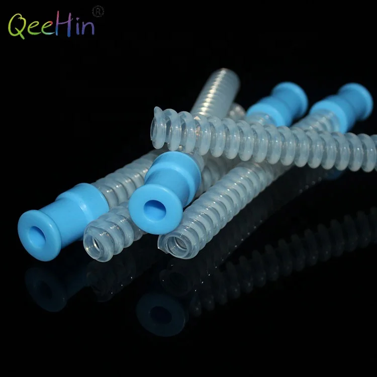 Medical Grade Kinking Resistant Extendable High Flow Reusable Breathing Circuits Silicone Corrugated Tube