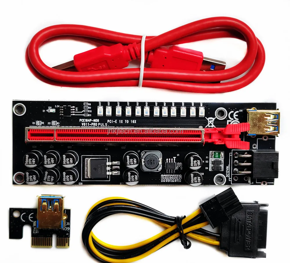 Pcie Riser 16x To 1x PCIE Riser Card Capacitors,GPU Extender