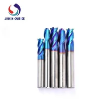 Sharp Edge Smooth Cutting  Machining Mill HRC65  Carbide 4 Flutes Flattened End Mills for Amber/ Aluminium/Wood/Carbon Steel