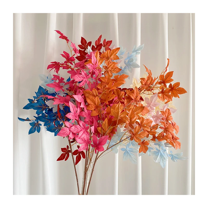 Factory Direct Supply Cheap Price Colorful Maple Leaves Artificial Tree