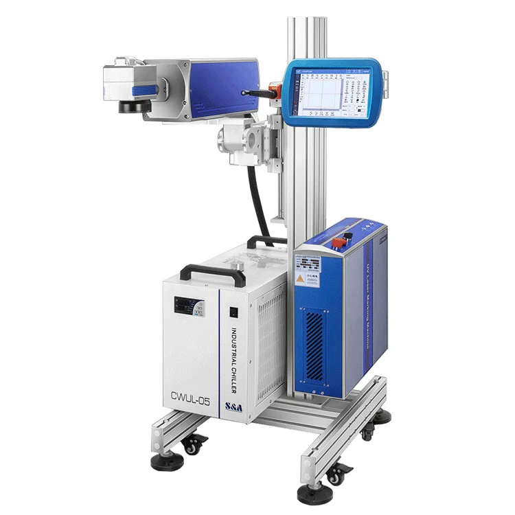 Milk Expiry Date Coding 3w 5w 10w UV Flying Online Laser Marking Printing Machine for Milk Bottle Cap Laser Printer