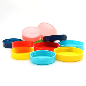 48 Coperchi In Plastica Per Barattoli Di Vetro A Bocca Larga – Bianchi, Riutilizzabili E Scrivibili - 2