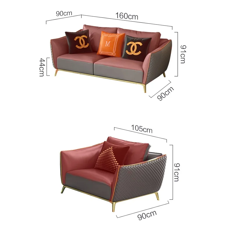 High Quality Rectangular Wide Three Seats Livingroom Sofa For Waiting Area