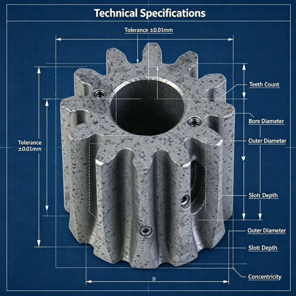 product custom cnc hobbed 42crmo alloy steel gear oem gray setscrew high precision machining parts-2