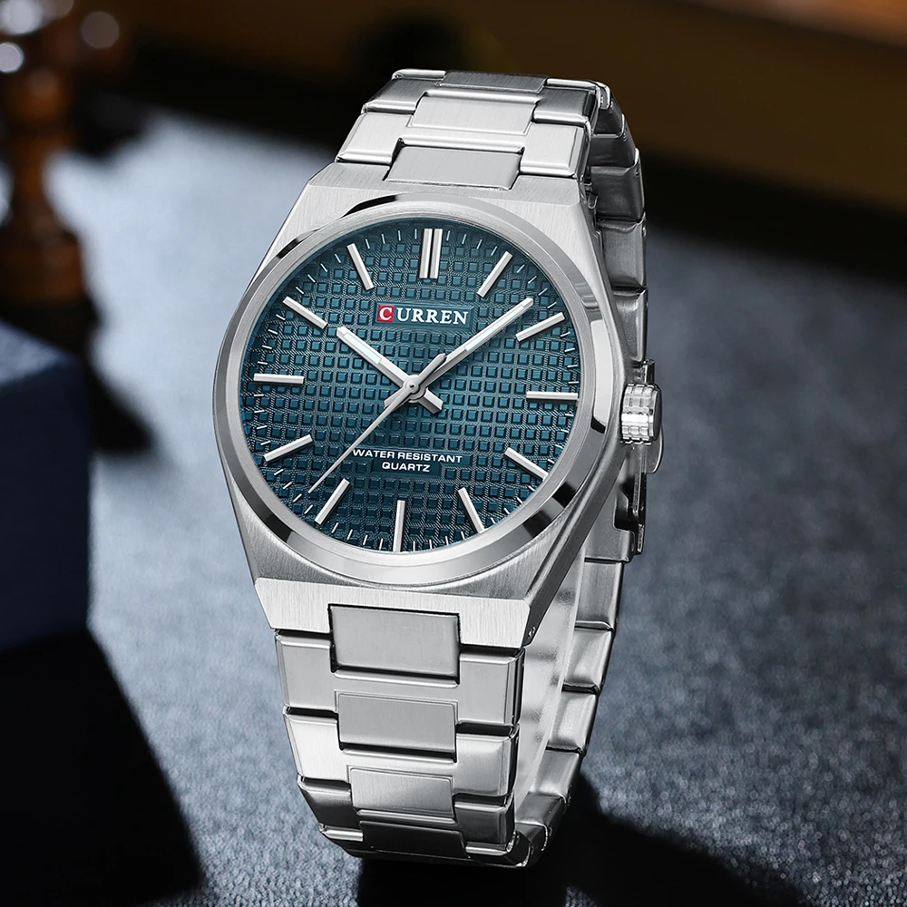CURREN Quartz Men Watch Top Brand Luxury Business Cool Waterproof Male Clock Sport Stainless Steel Wristwatch Gift 8439