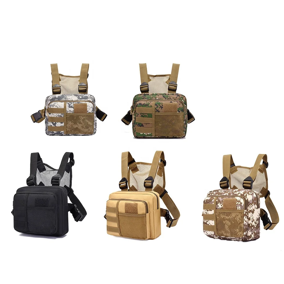 Mountaineering Compact Huntingtrauma Camouflage Men Messenger Vest Chest Crossbody Bag Waterproof Tactical Sling Bags