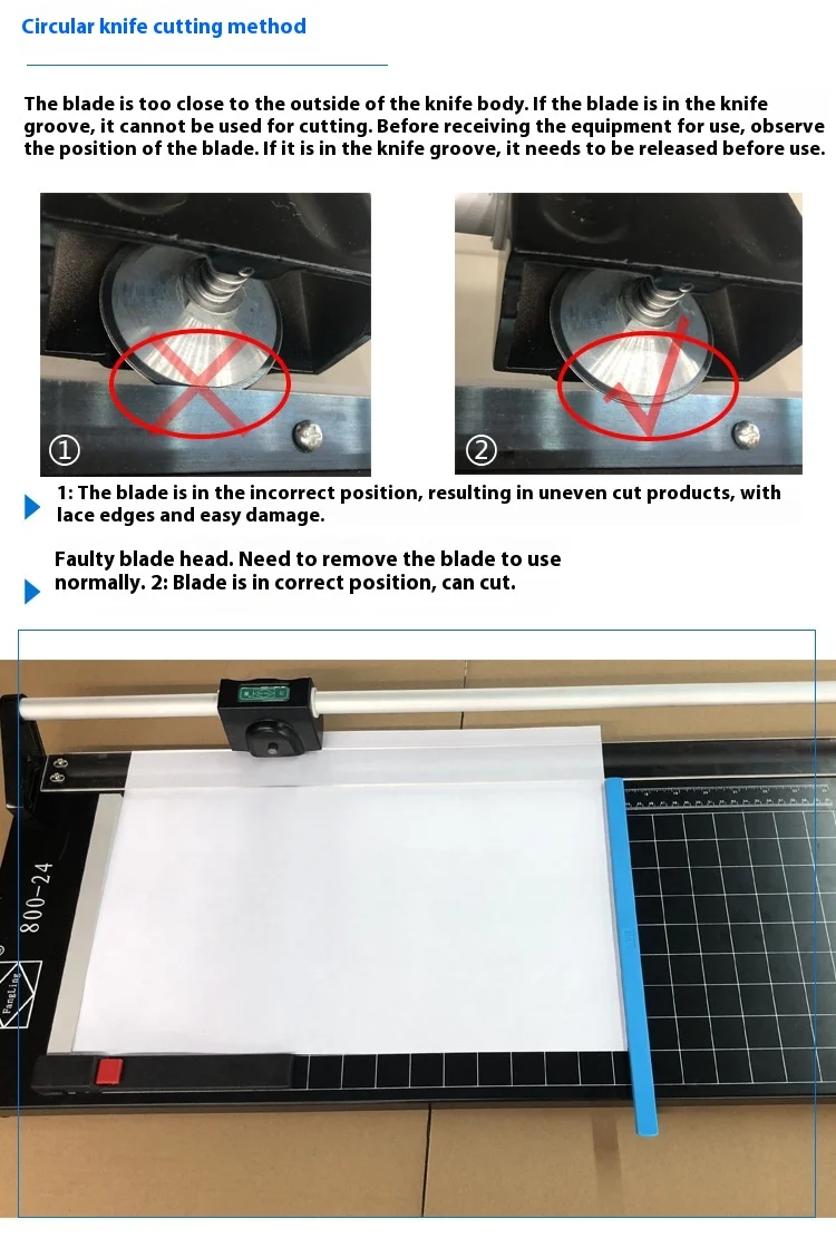 Fang Ling 24-Inch Manual Rolling Cutter A2 Roller Paper Cutting Machine Iron Plate Push Iron Cutter Paper Trimmer