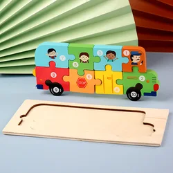 Wholesale Manufacturers Fun Children Toddler Baby Logical Thinking Toy Mini Jigsaw Puzzle 3D Wooden Puzzle & Games
