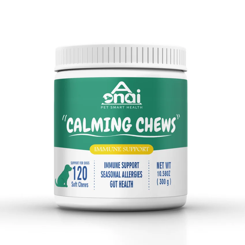 Pet Nutritional Supplement Dog Calming Chews Treats With Anxiety And