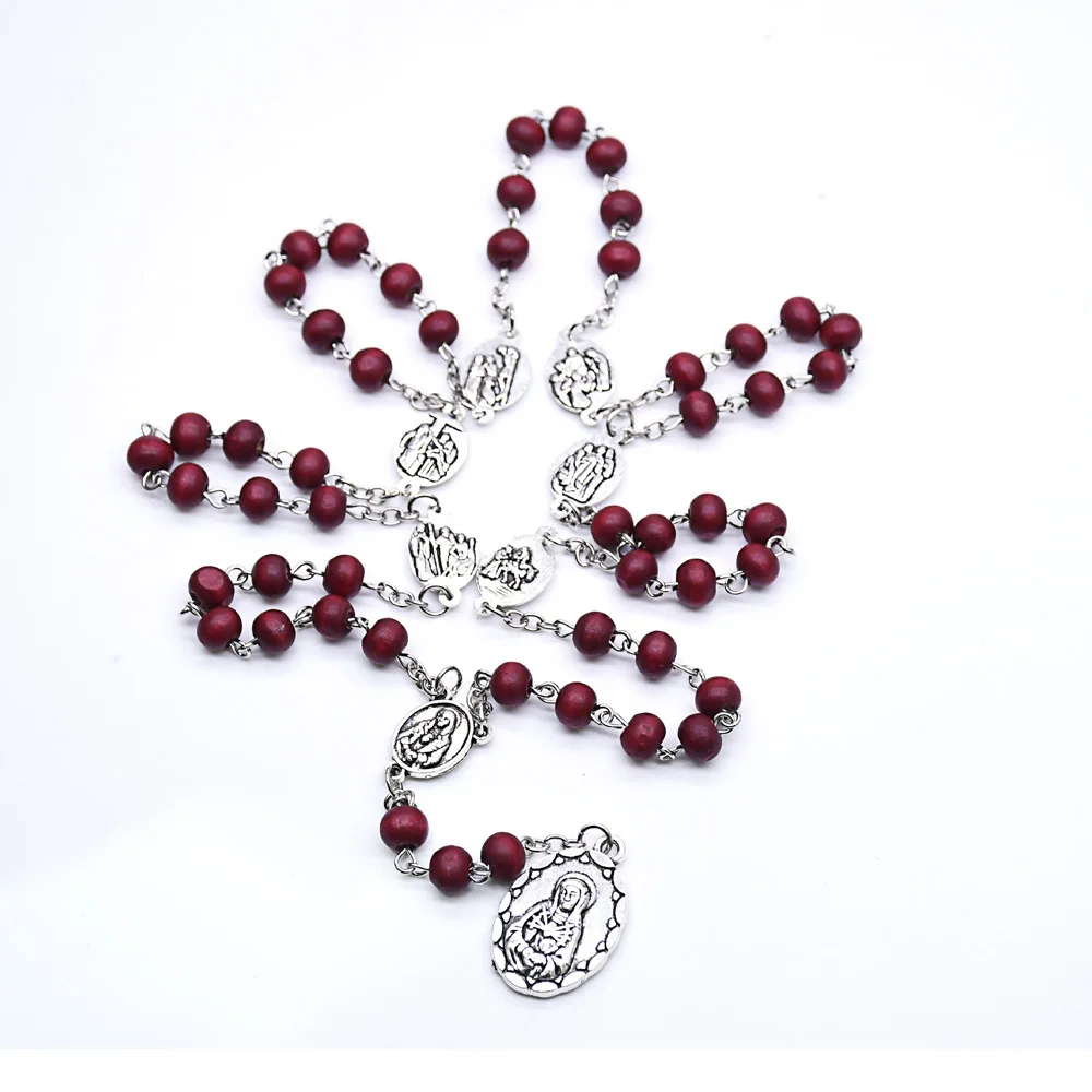 6mm Seven Sorrows Of Mary Rosary Rosaries Necklace Catholic Prayer