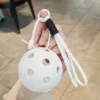White molded ball-rubber buckle-white rope