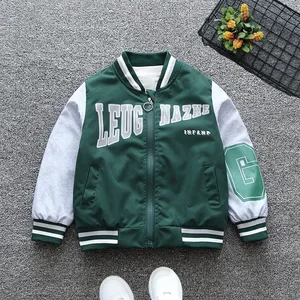 Boys Jacket Children's Wear Middle School Children's Casual Jacket Cotton Polyester Standard Custom Size Zipper Clothes for Kids