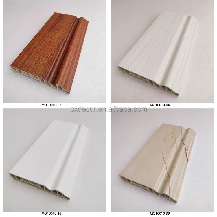 White Primed Wall Trim Baseboards PVC Skirting Boards Floor Corner ...