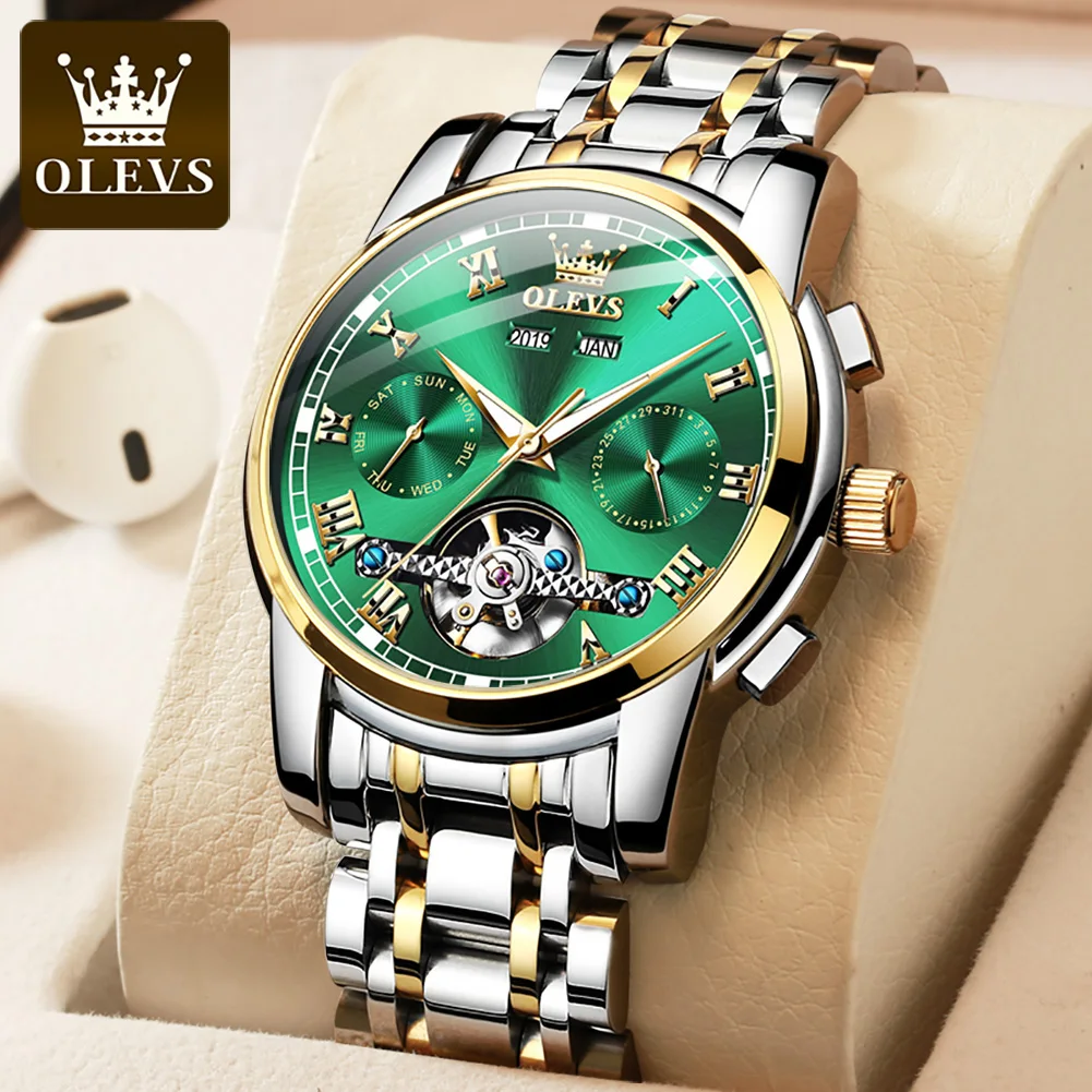 OLEVS 6607 Orologio automatico classico da uomo Cinturino