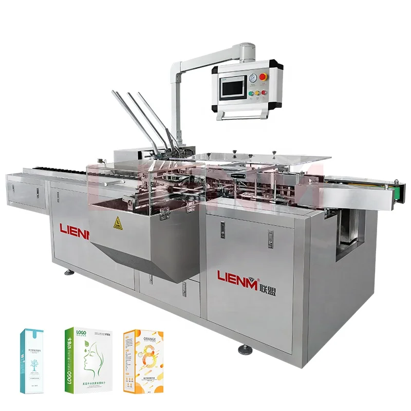 Carton Box Leaflet Packing Foil Machine Full Automatic Insert Perfume Bottle Into Box Sealing Packaging Machine