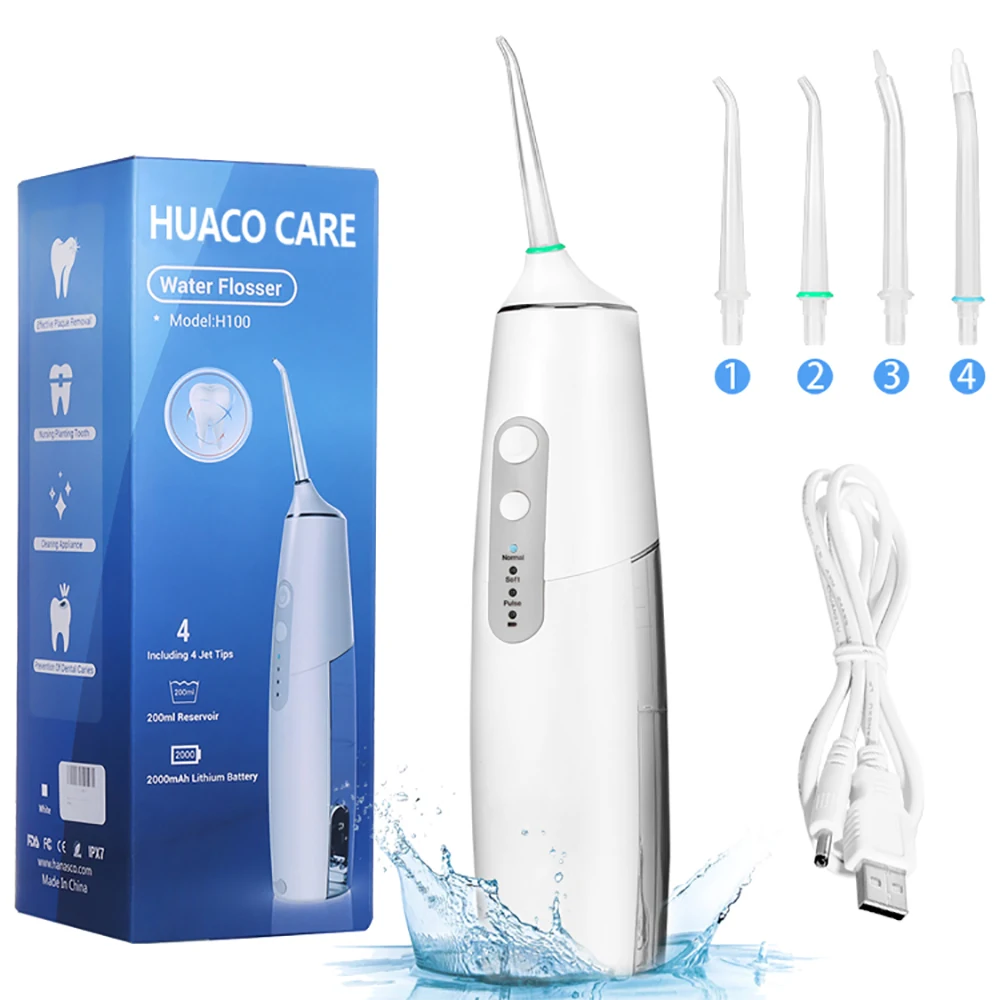 Hanasco H100 Newest Appearance Design Cordless Flosser Dental Health Oral Irrigator Water Flosser Teeth Cleaning Wholesale