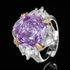 bague violette de taille ouverte