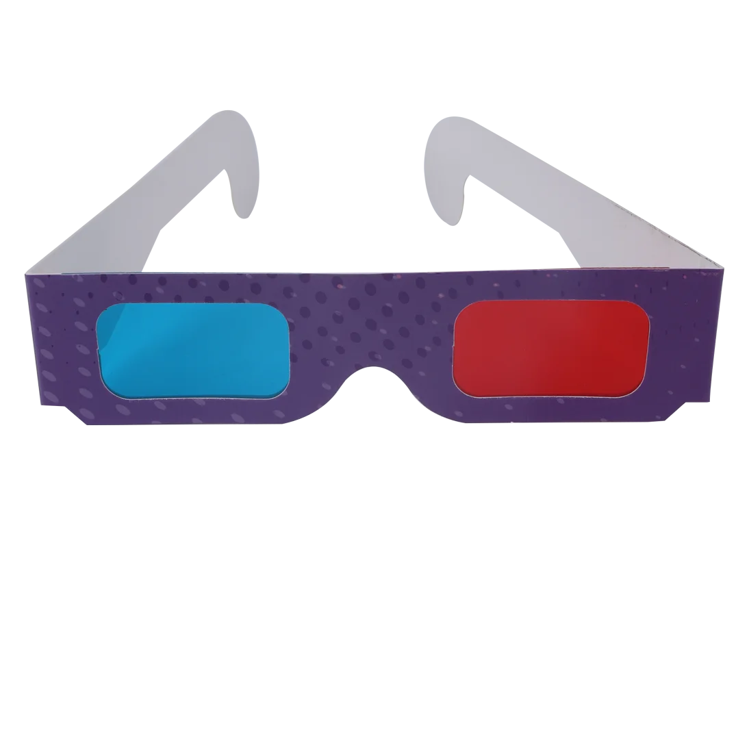 3D赤青フィルム動画用メガネ、3D映画鑑賞用赤青アナグリフ3Dメガネの