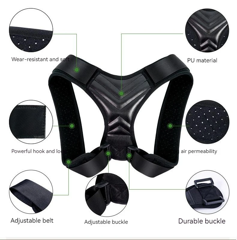 Problem Solving Products 2024 Intelligent Back Posture Corrector Back Clavicle Strap Support Belt Brace Corrector De Postura JK