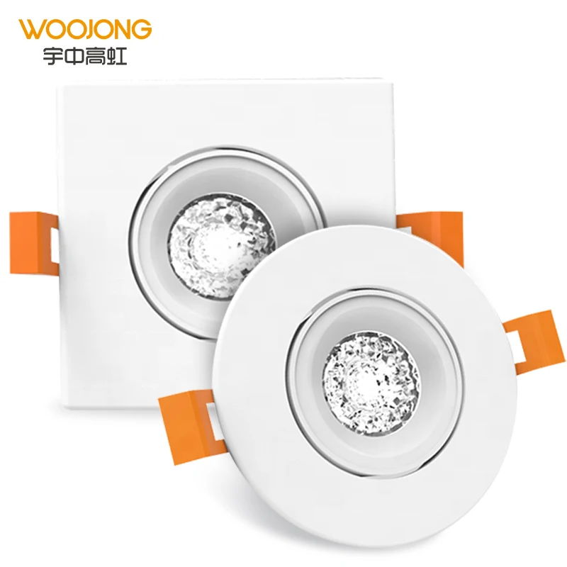 Woojong Modern Led Downlight Remote Control Plastic Downlight 5w 7w 9w