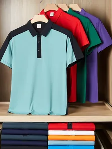 Ultra Light 100% Polyester Solid Short Sleeve T-Shirt Work Clothes Customized Digital Printing Logo Anti-pilling Enterprise