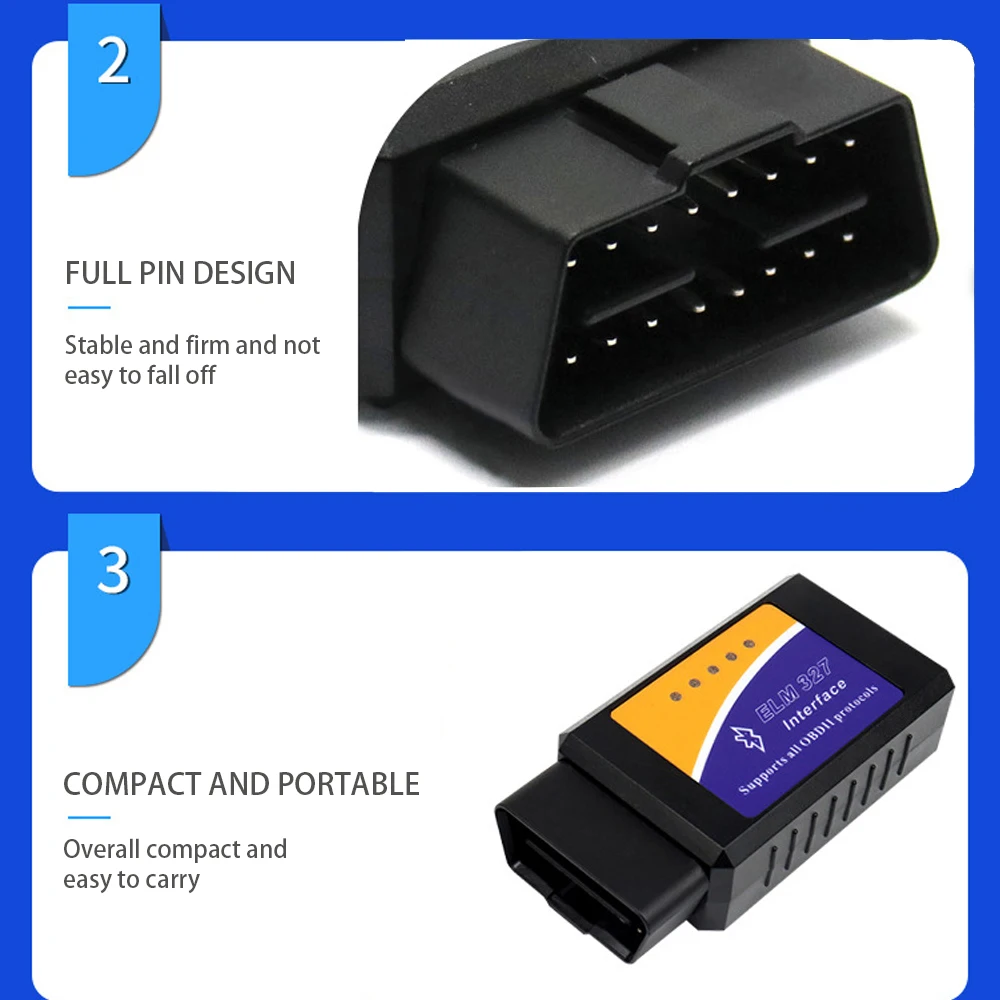 Best Quality GJZ0163 OBD2 Scanner Code Reader Automotive Diagnostic Tool for Android Windows IOS Universal Fitment - view 6