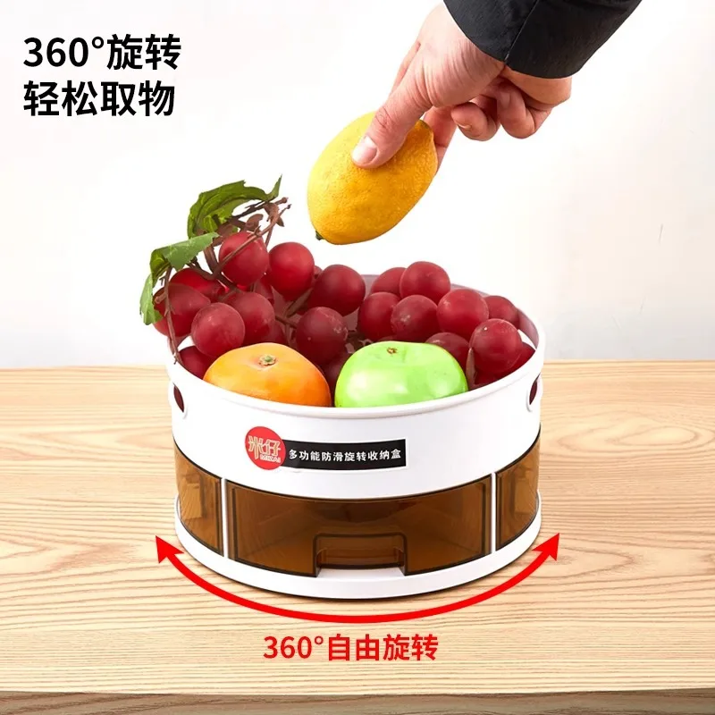 Kitchen Storage Rack, Storage Box, Rotating Seasoning Rack, Multifunctional Tool for Organizing Boxes, Seasoning Bottles