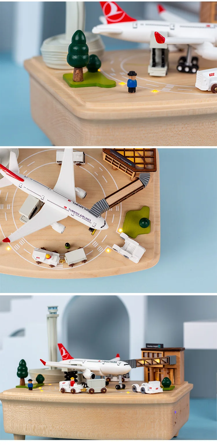 Custom Song Music Box Bluetooth Speaker Usb Mp3 Player Train Rotating