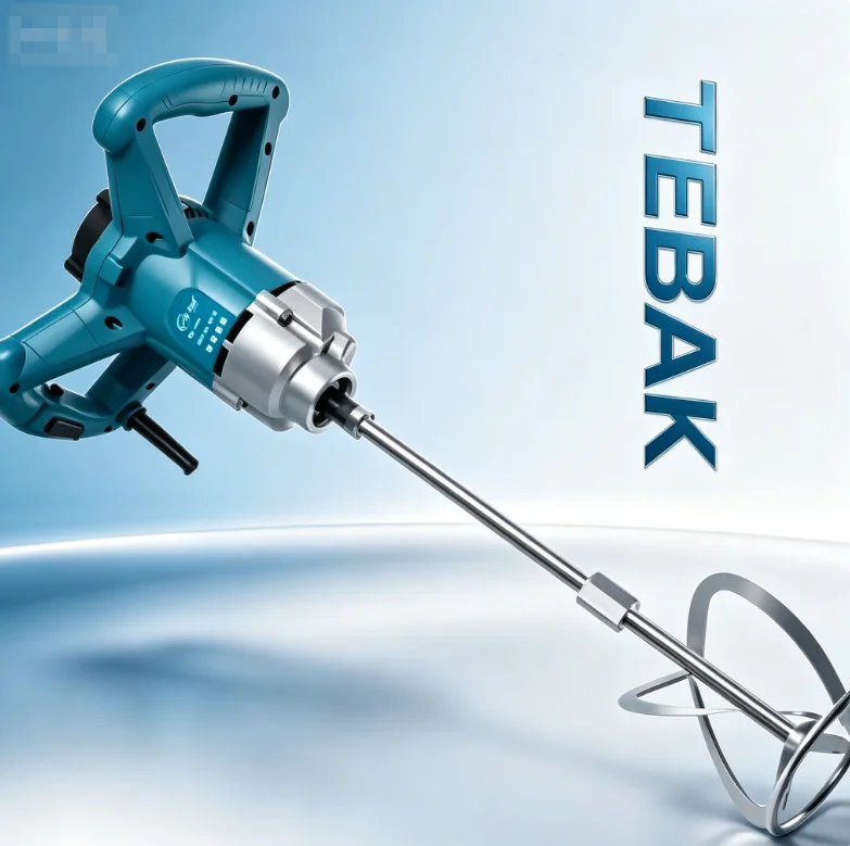 TEBAK Handheld Steering Mixer, Fast Stirring Professional Electric Agitator, Industrial Mixer for Paint, Cement, Putty, Coating