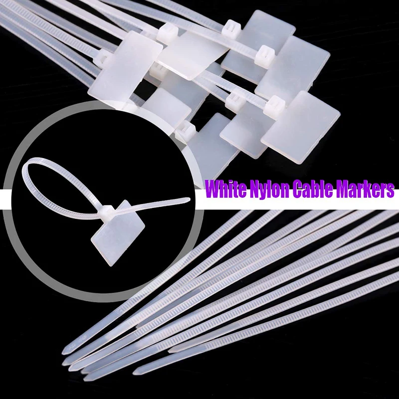 Custom logo Nylon Cable Tie Self-locking Polyamide Cable Tie Marker