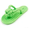 Green cotton rope slippers (approximately 16*7CM)