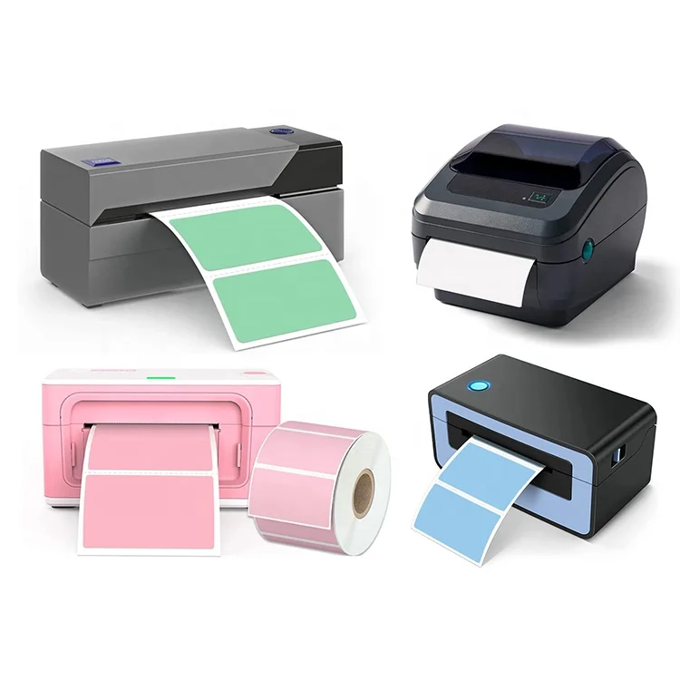 Colored Thermal Label Paper 40*30 mm Sticker Roll Customizable Shipping Label Semi Gloss Colorful Thermal Barcode Label