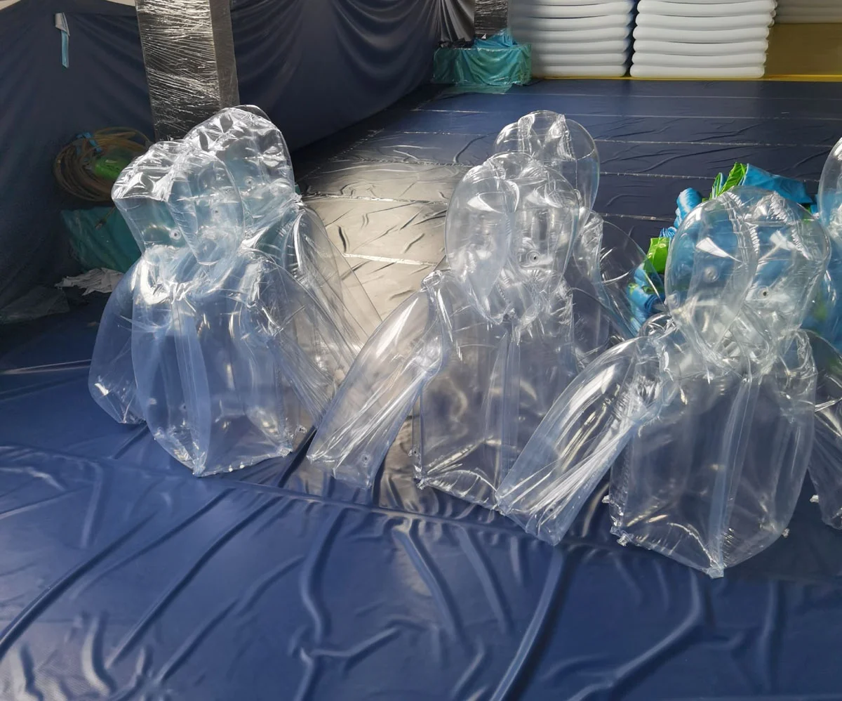 BeiLe Custom clear Inflatable Jacket and Pants with SPH for Promotion