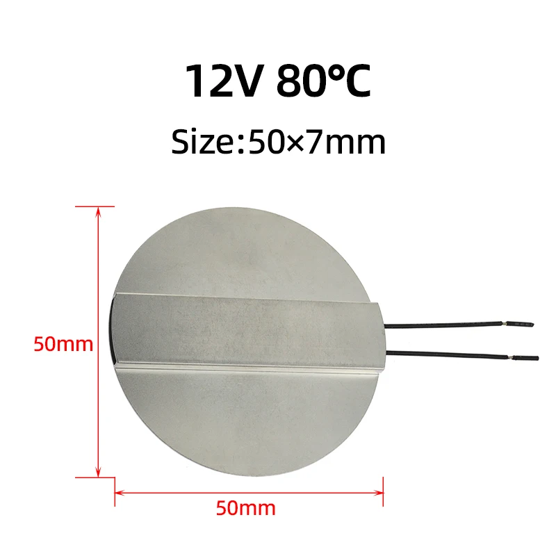 Piastra Riscaldante PTC 5V/12V/24V/220V Con Termostato – Alluminio