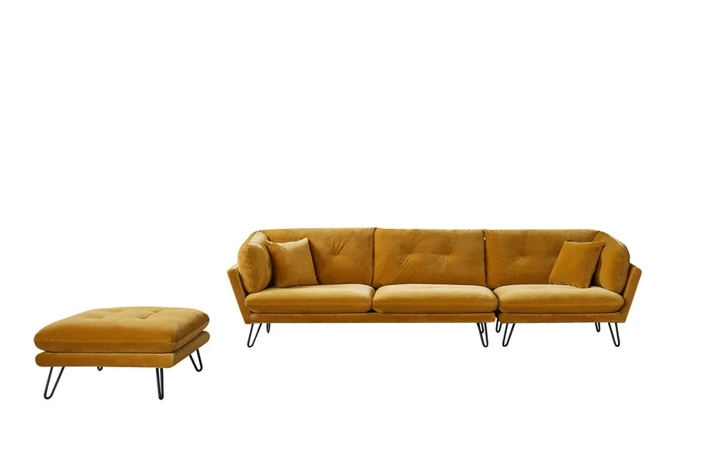 Modular Leather Sectional Sofa Set with Nice Design for Living Room Hotel or Apartment Made of Wood Imported From China