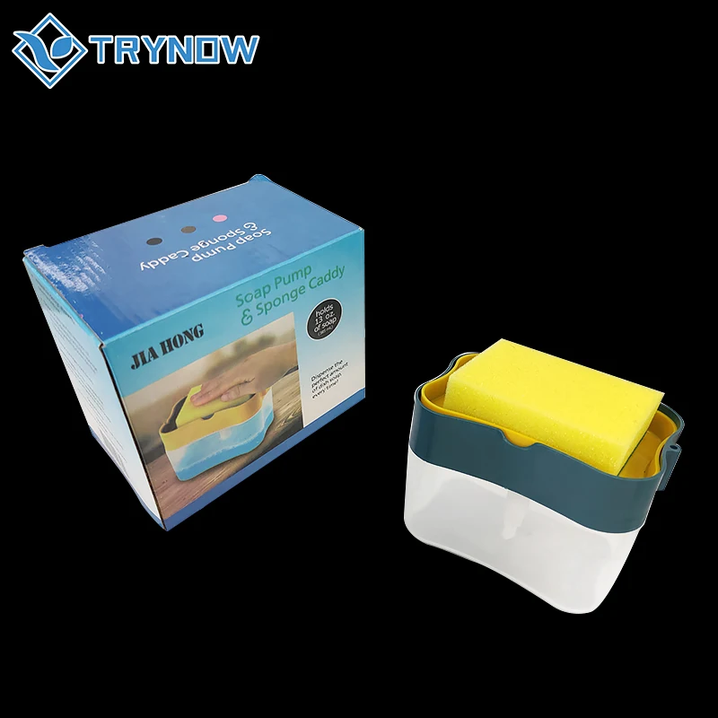 2021 2 in 1 Sponge Soap Dispenser Kitchen Manual Soap Dispensers