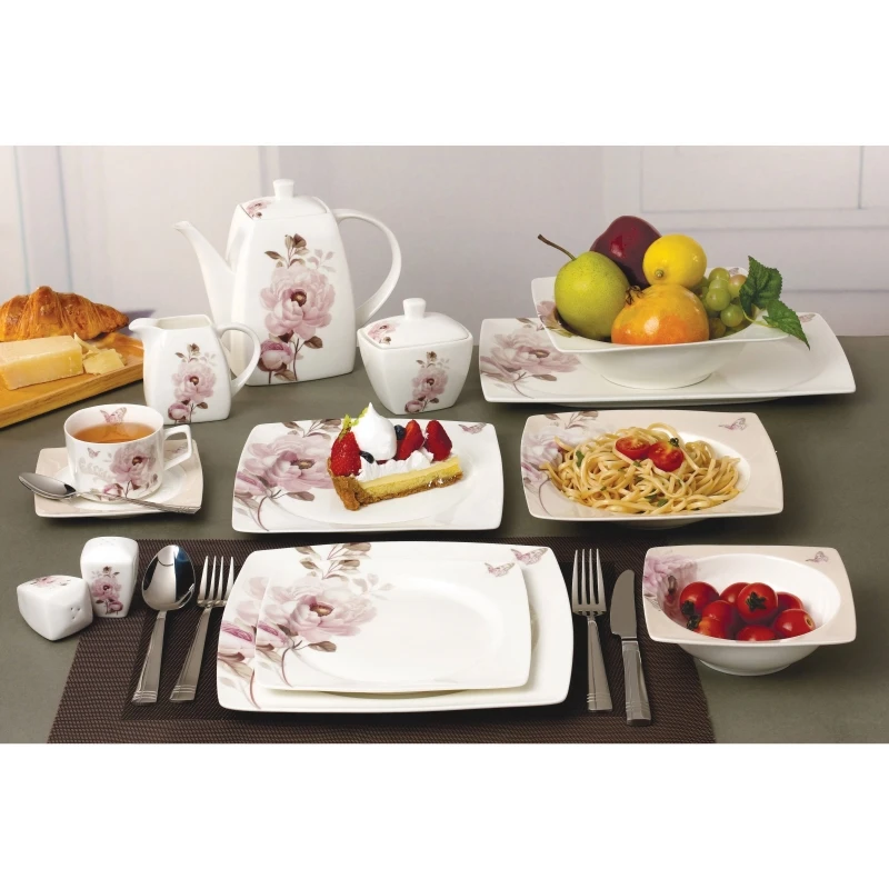 トルコ食器セット(専用出品) 高級中東トルコ食器62個新ボーンチャイナ磁器ディナーセット