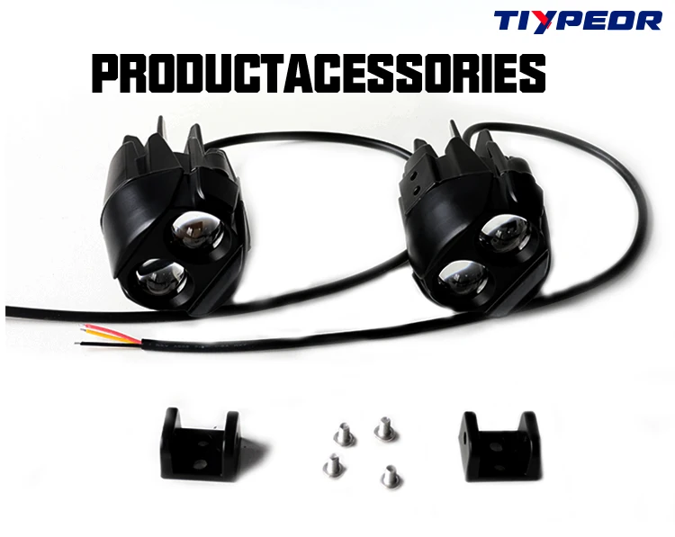 TIYPEOR Motorcycle Spotlight Headlight Waterbird Light Auxiliary Fog Light Super Bright LED Lights for ADV ATV UTV Off-Road factory