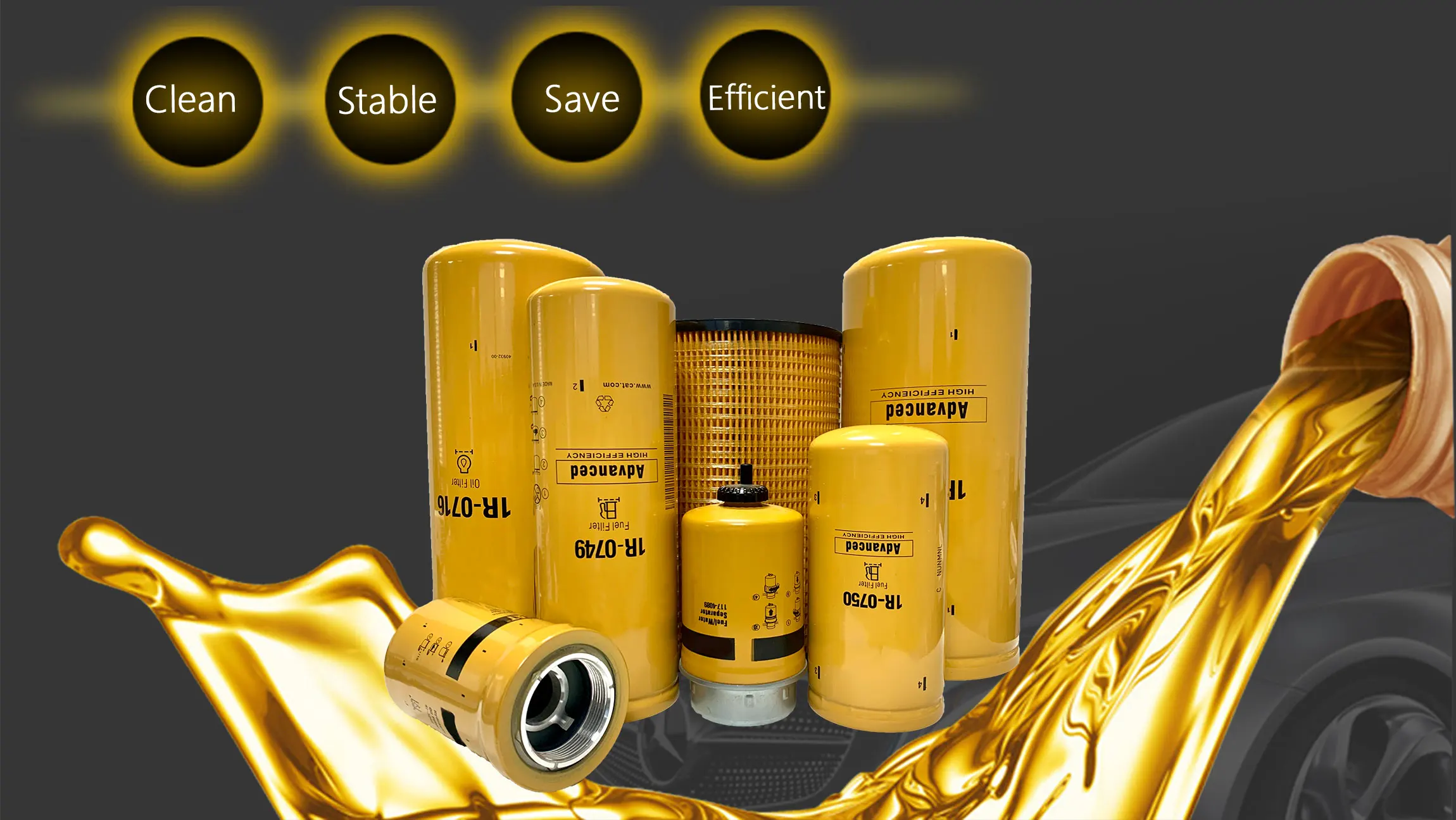 Heavy Duty Truck Oil Filter 1r0751 1r0716 1r0739 1r1807 1r1808 1r1808