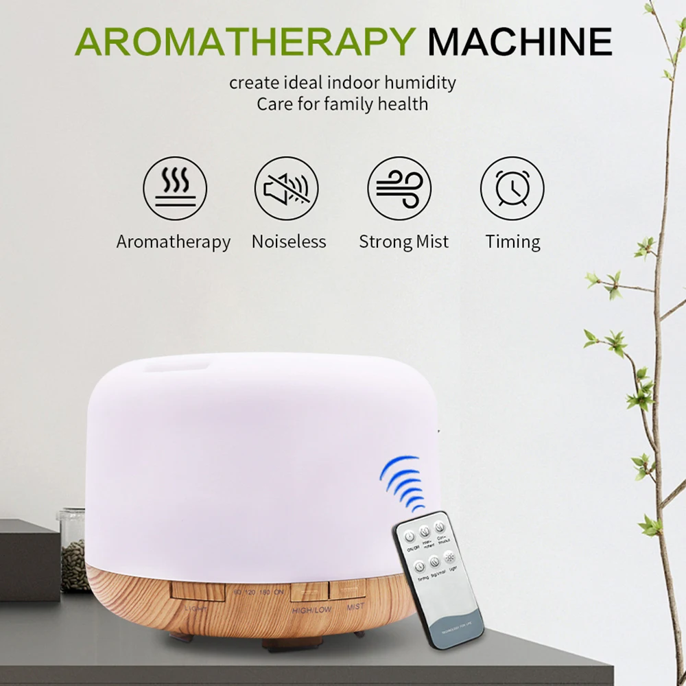 Factory direct sale aroma diffuser 1000ml electric essential oil diffuser room personal humidifier with 7colours night light