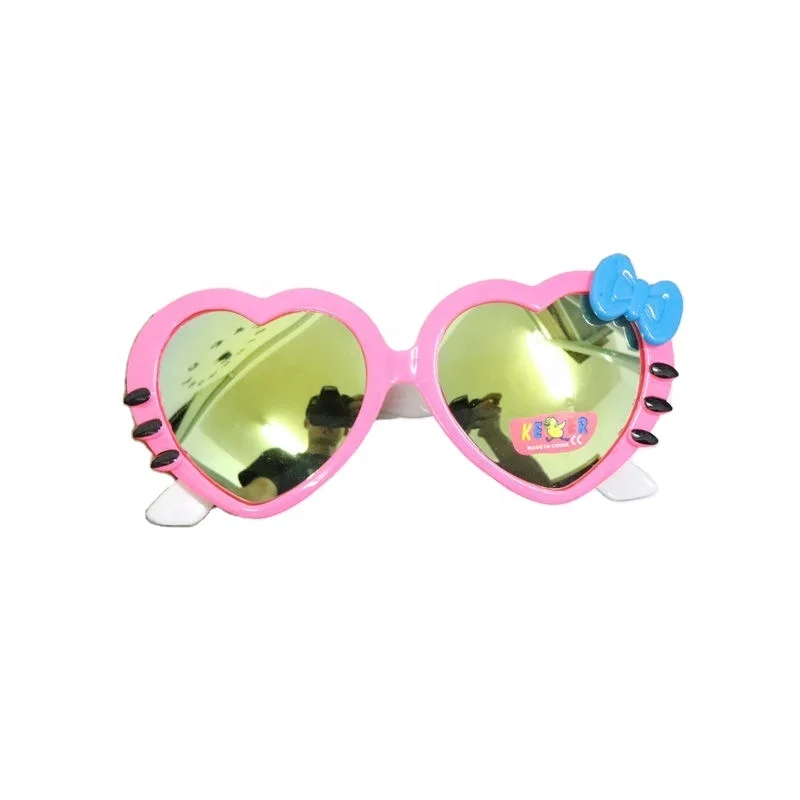 Gafas de sol con forma de corazón de melocotón para niños 