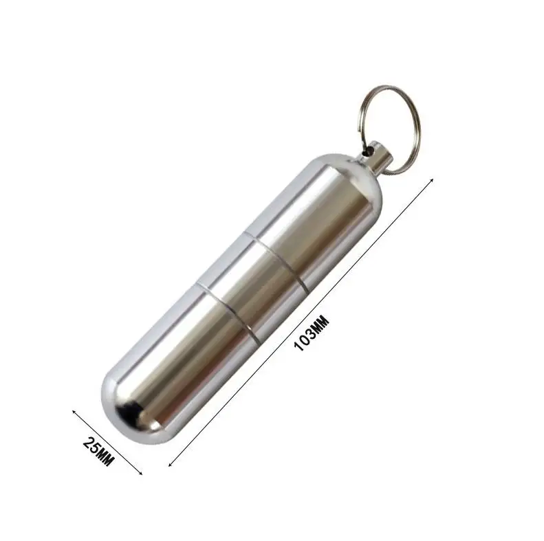 Waterproof Aluminum Men's Gift Gadget Metal Pill Organizer Case Cigarette  Accessory Toothpick Capsule for Storage Storage Cases